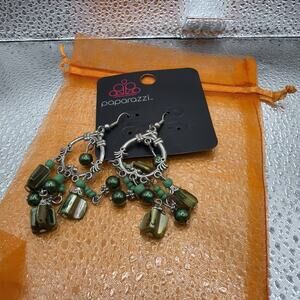 Paparazzi Jewelry Green Dangle Boho Earrings - FishHook Fittings
